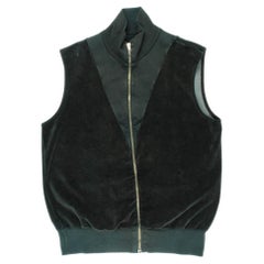 Vintage Martin Margiela High Neck Zipped Men Velour Top Vest Size M
