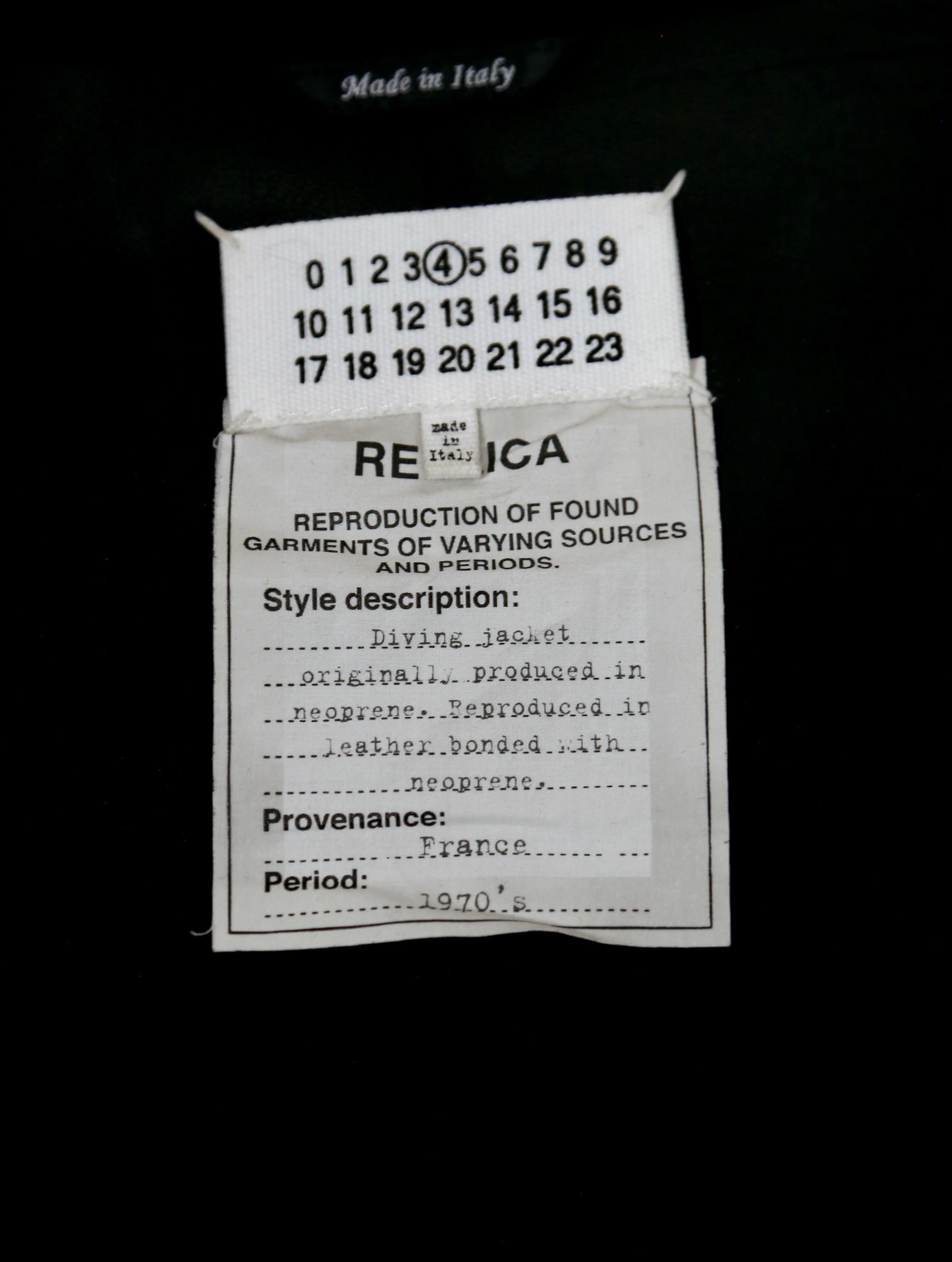 Vintage MARTIN MARGIELA Replica '1970's diving jacket' in leather and neoprene 4
