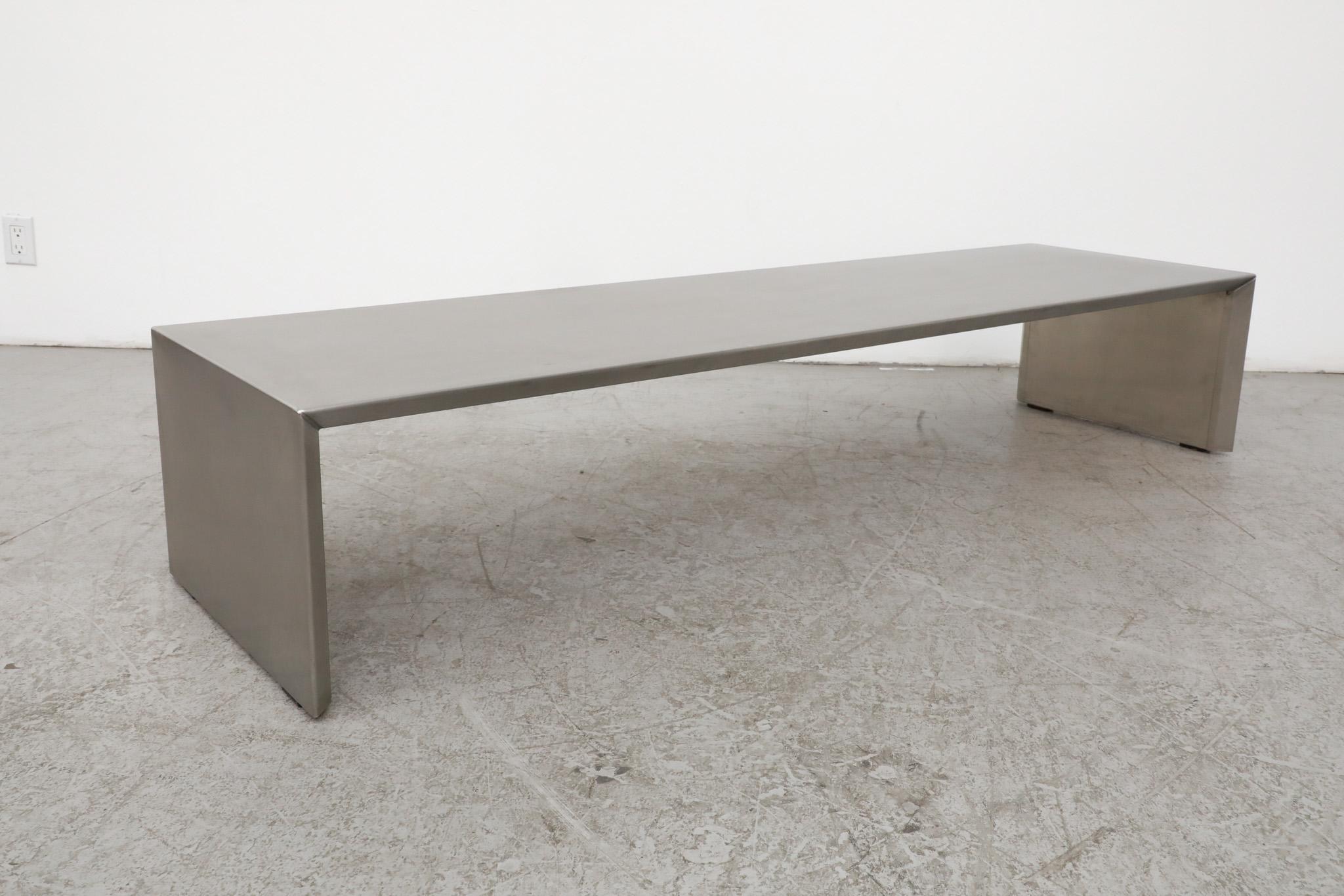 Vintage Martin Visser Style Chrome Coffee Table or Bench 3