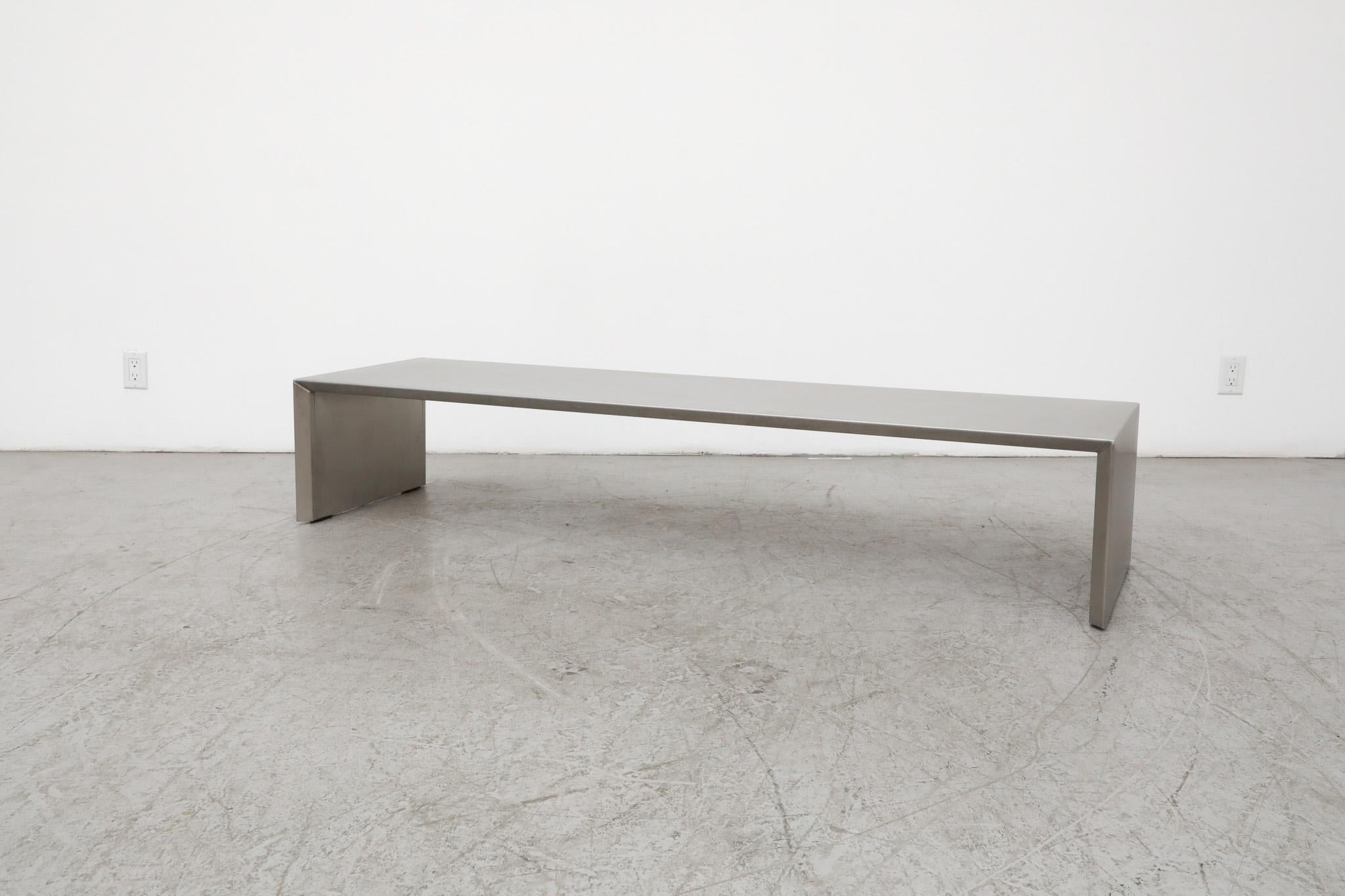 Vintage Martin Visser Style Chrome Coffee Table or Bench In Good Condition In Los Angeles, CA