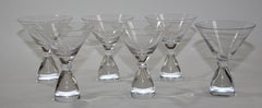 Vintage Martini Crystal Glasses Set of 5