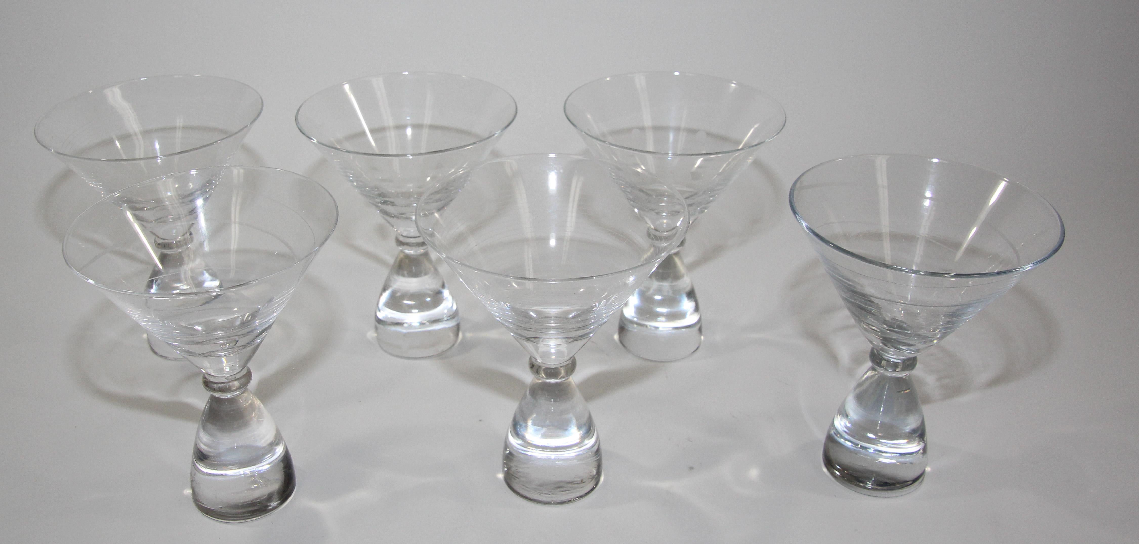 vintage crystal martini glasses