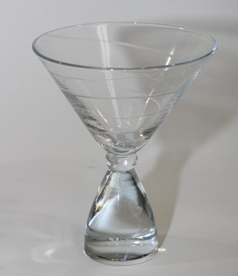 Vintage Martini Crystal Glasses Set of 5 at 1stDibs vintage martini