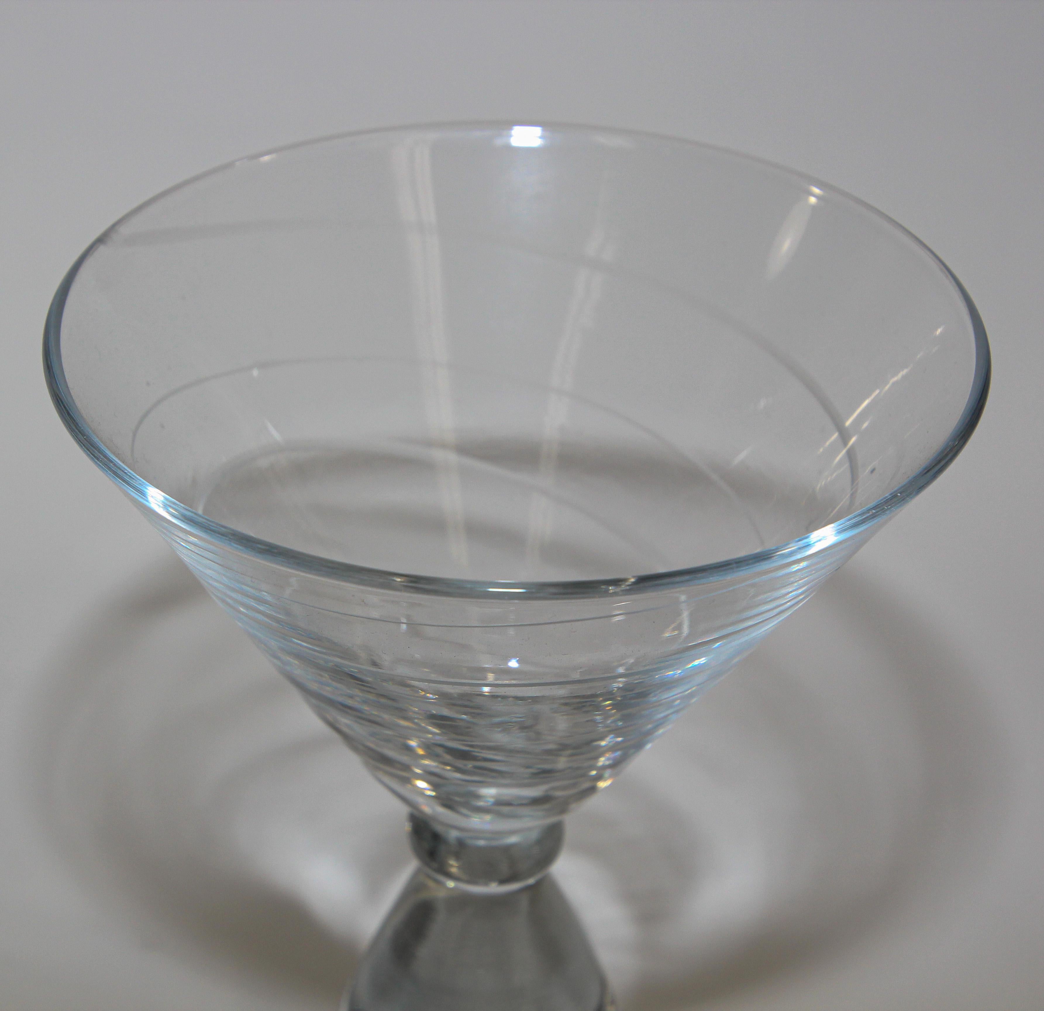 crystal martini glasses vintage