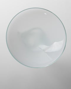 Vintage Martini Glass or Candleholder, Hand Blown Art Glass, 1970s