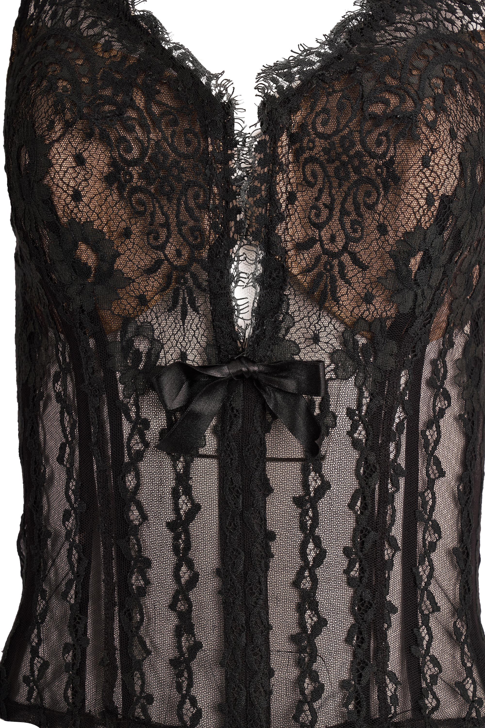Vintage Marvel By La Perla Schwarzes Spitzenkorsett im Zustand „Hervorragend“ im Angebot in London, GB