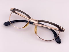 Vintage Marwitz Jade Green & Gold Midcentury Eyeglasses 1960'S Germany