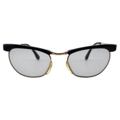 Vintage Marwitz Lux Black & Gold Midcentury 1960's Sunglasses
