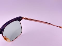 Vintage Marwitz " Matura " Burgundy & Gold Square Midcentury 1960'S Sunglasses