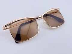 Gafas de sol vintage Marwitz Shield 10K Gold Optima Midcentury 1960'S Alemania