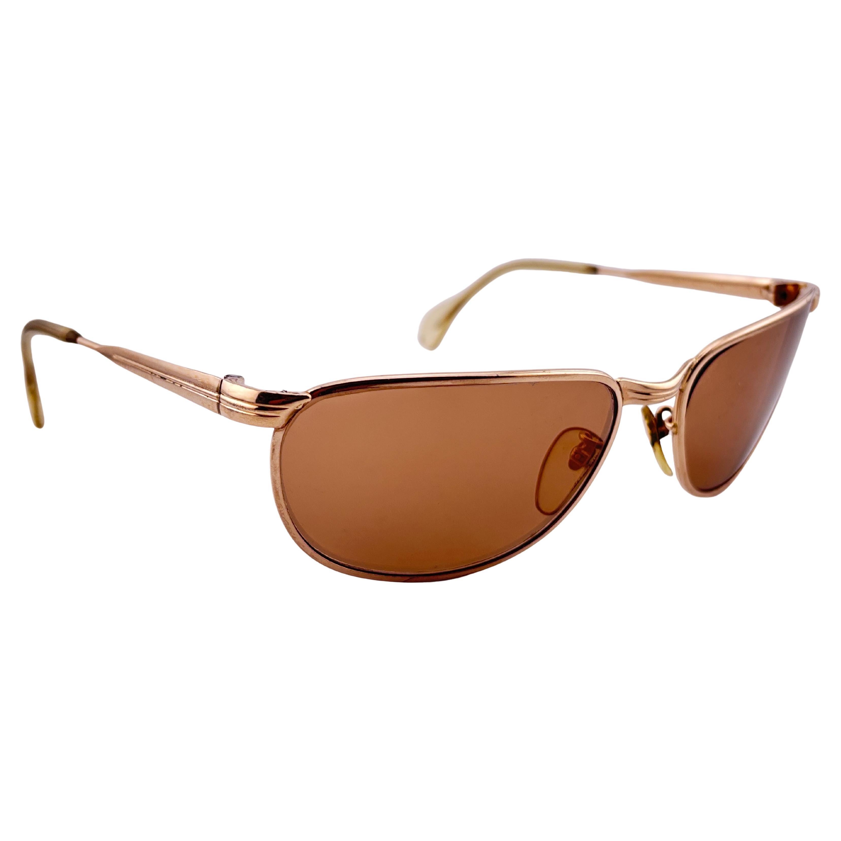 Lunettes de soleil vintage Marwitz Shield 10K Gold Optima Midcentury 1960's Germany