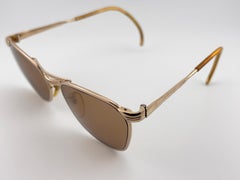 Vintage Marwitz Optima 10 K Gold Filled Shield Midcentury Sunglasses 1960'S