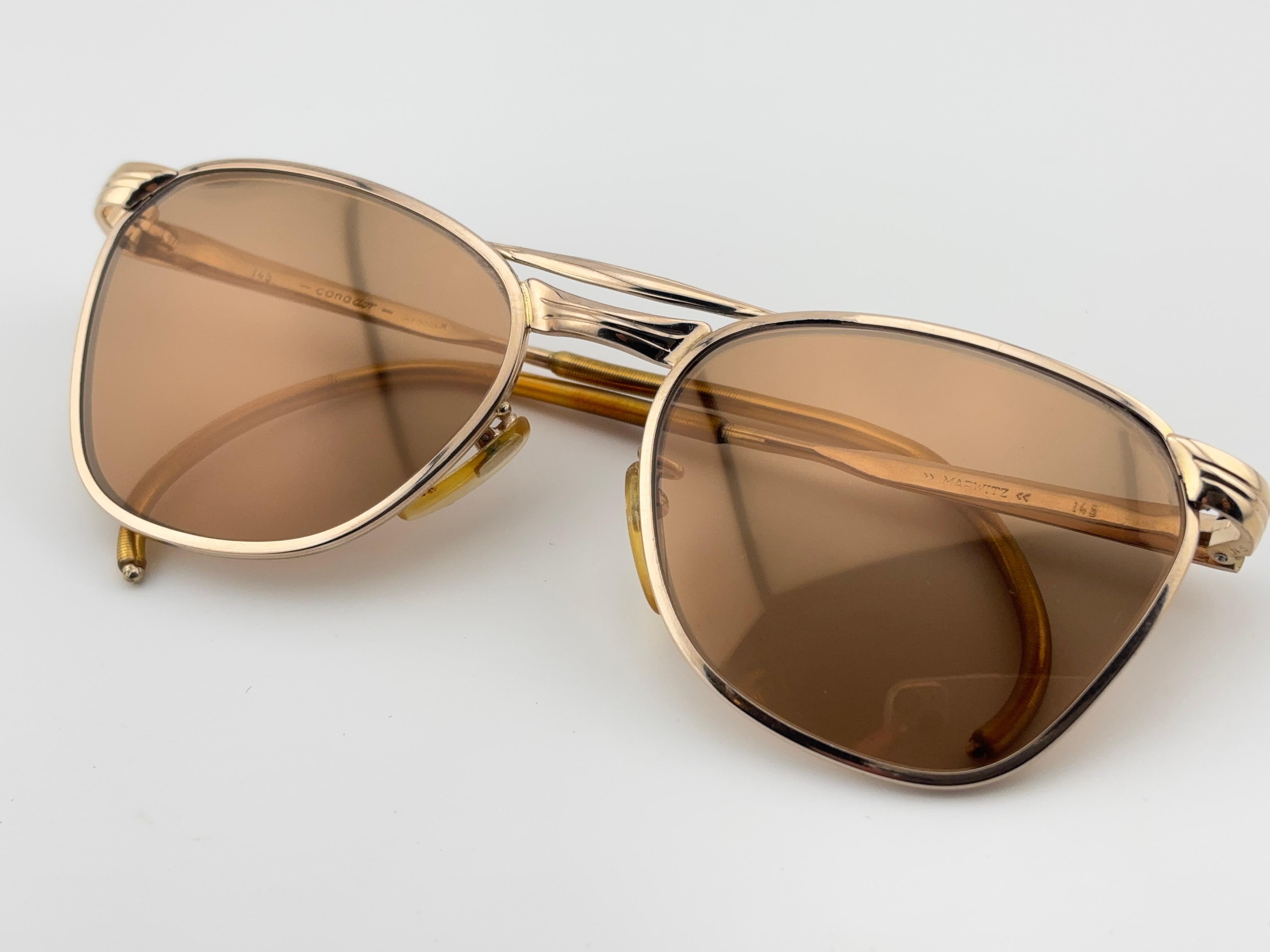 Lunettes de soleil vintage Marwitz Shield Midcentury 1960's Made in Germany Excellent état - En vente à Baleares, Baleares