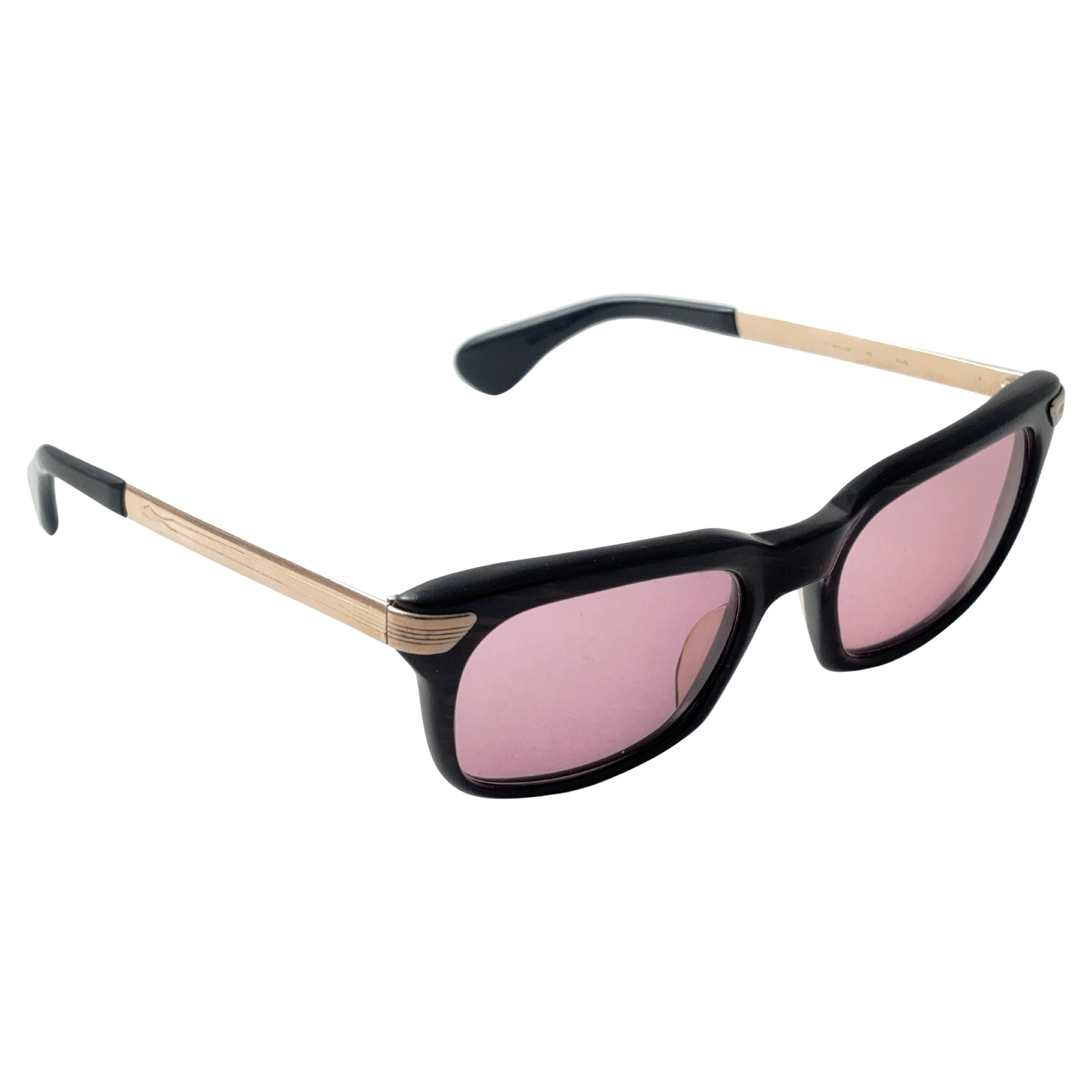 Vintage Marwitz Streifen
Gold Rose Linse Midcentury 1960
s Sonnenbrille