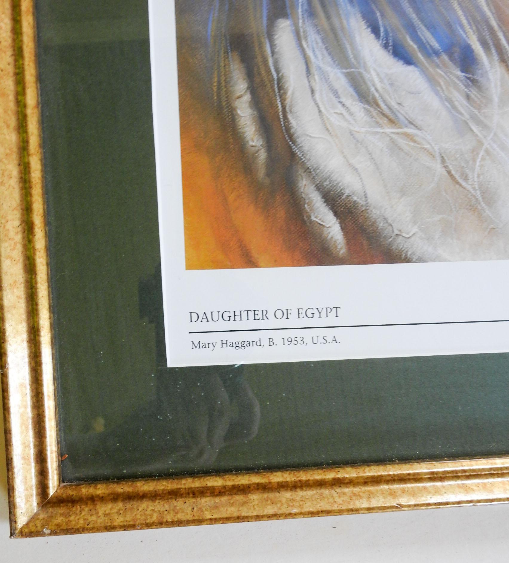 Islamique Mary Haggard, cheval arabe imprimé fille d'Égypte en vente