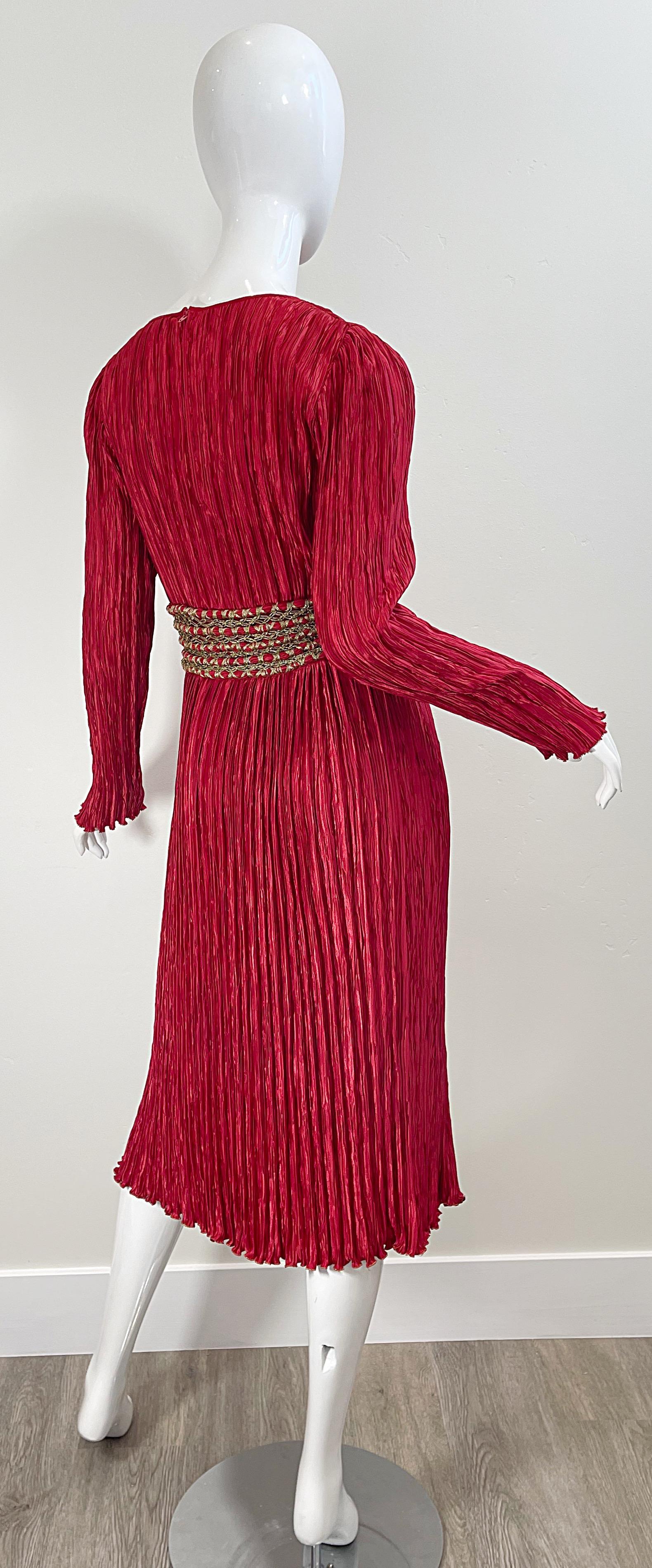 mary mcfadden for neiman marcus one shoulder pleated goddess gown