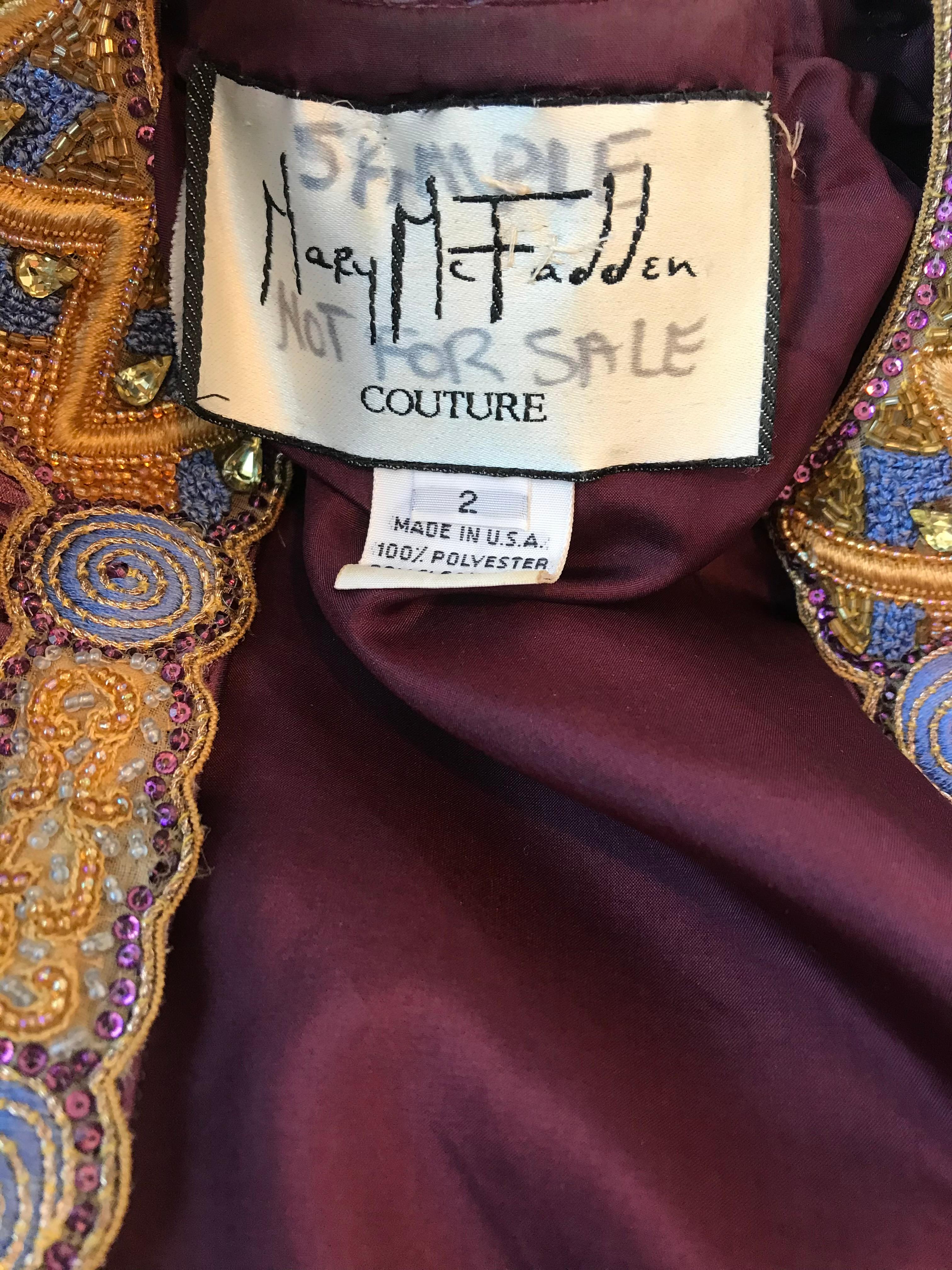Vintage Mary McFadden Couture Jacket For Sale 4