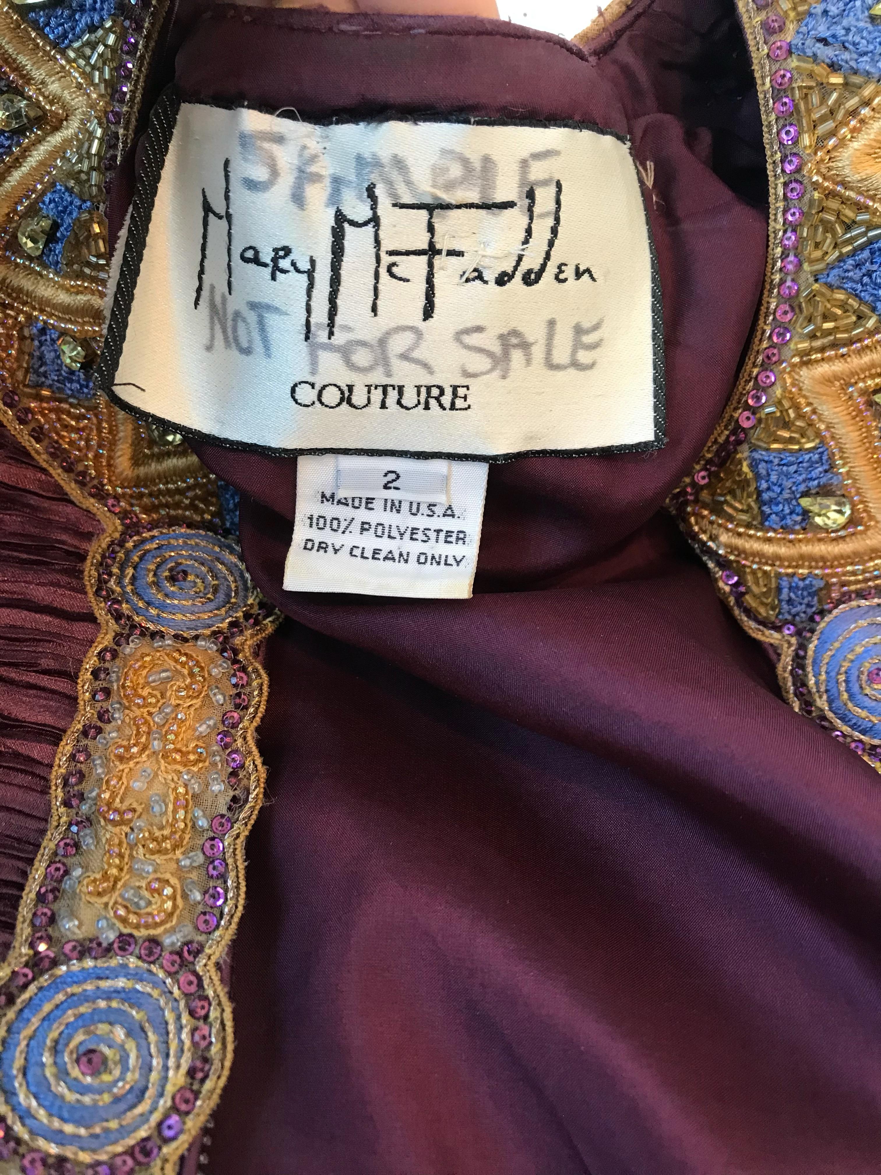 Vintage Mary McFadden Couture Jacket For Sale 5