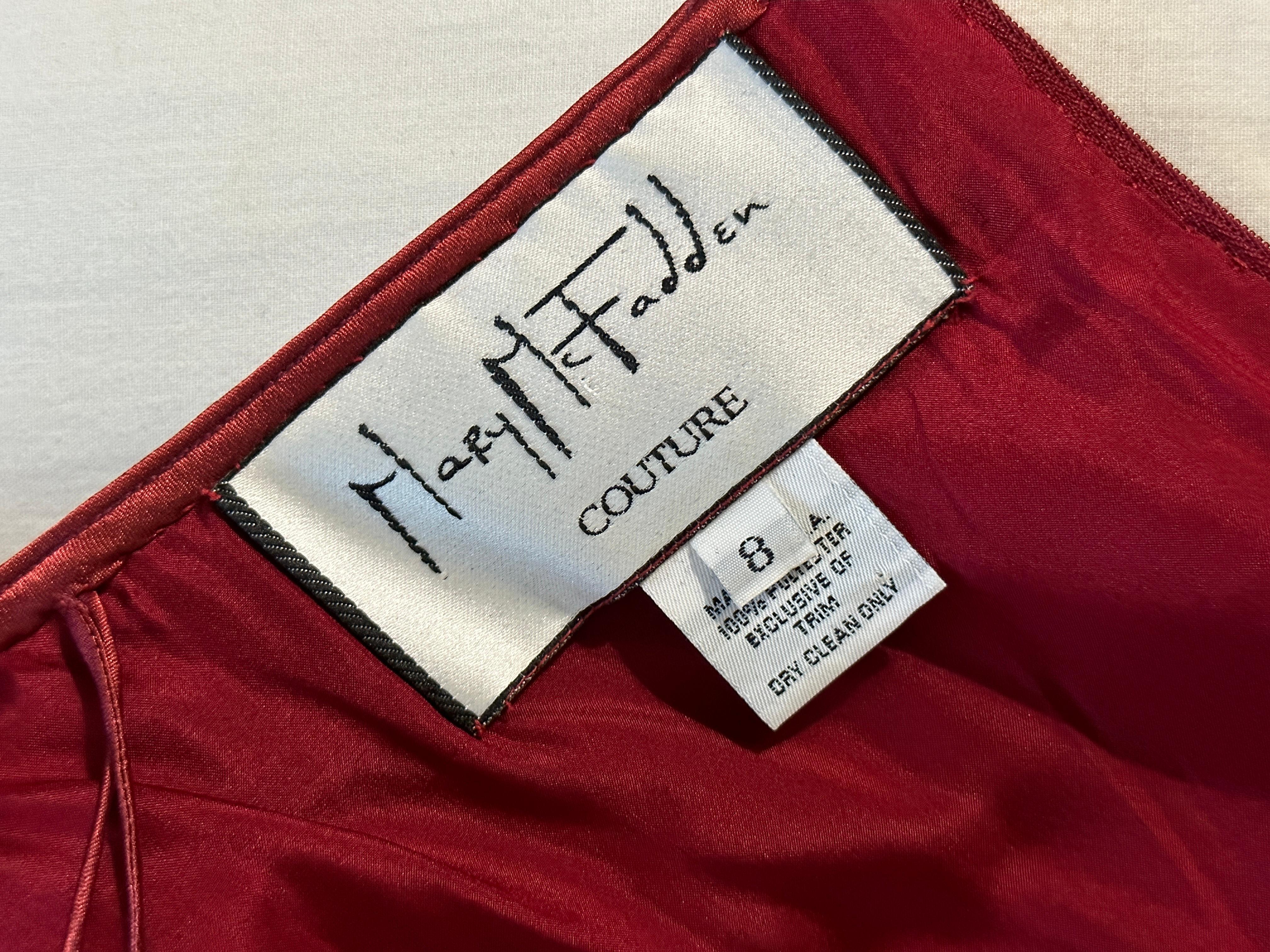 Vintage Mary McFadden Couture Off-the-Shoulder-Kleid im Angebot 9