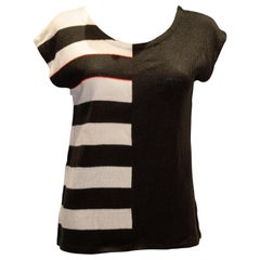 Vintage Mary Quant Black and White Knitted Top