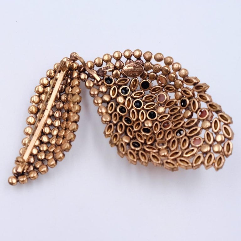 Broche Vintage Signée Maryse Blanchard Paris - Argentée - En état D'usage Avec Quelques Défauts