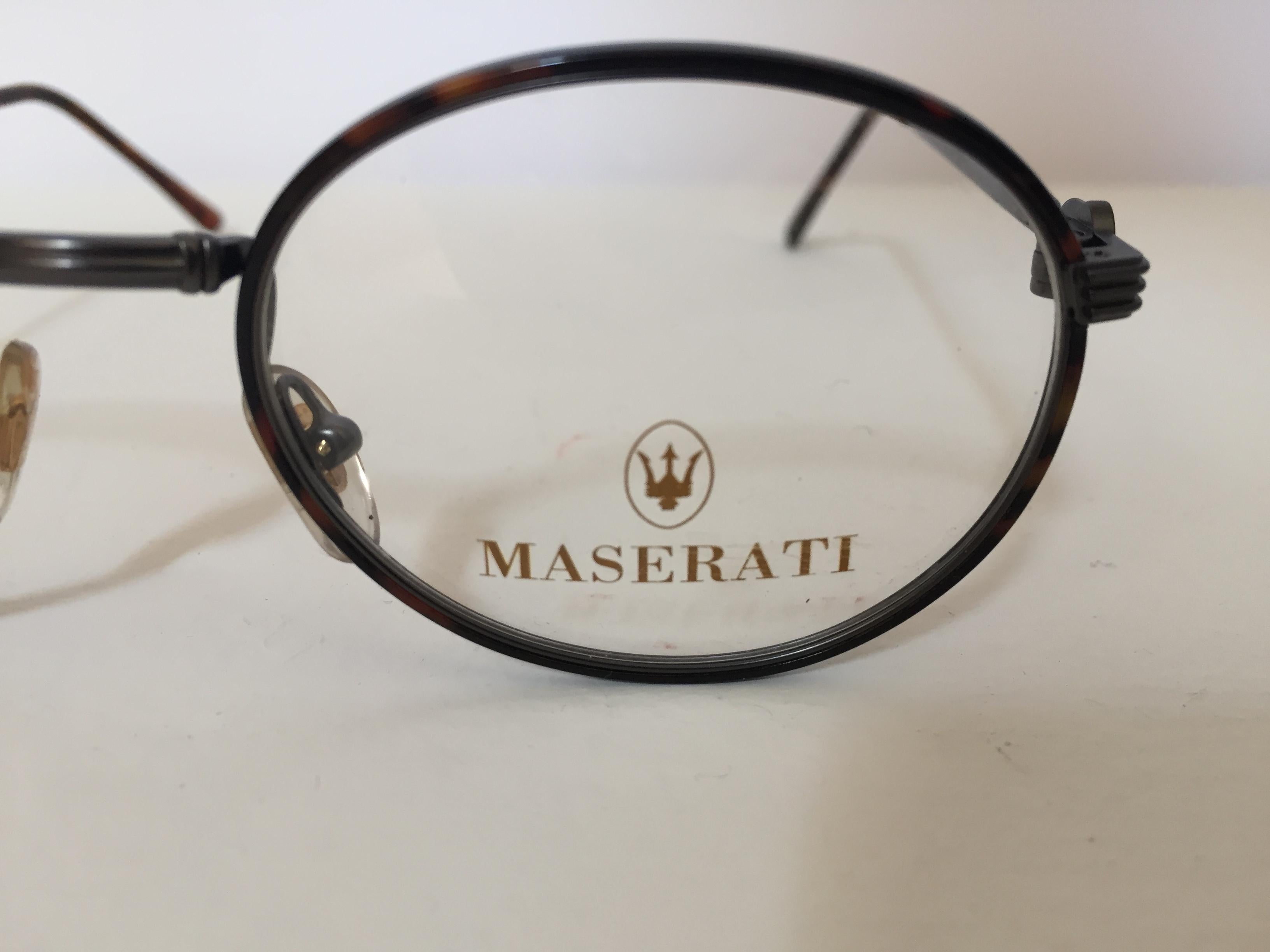 Vintage Maserati Eyeglasses Titanium Black 3