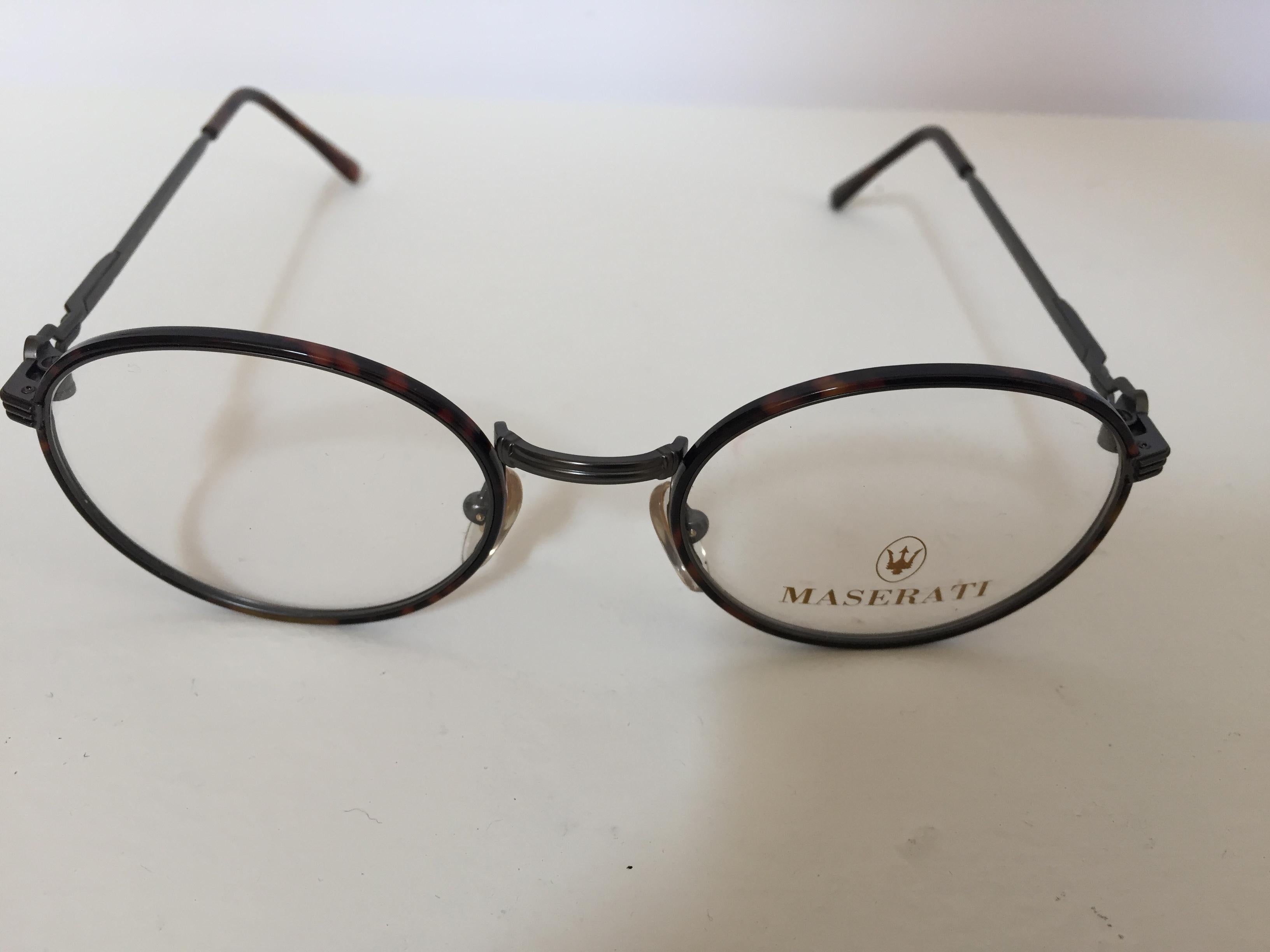 Vintage Maserati Eyeglasses Titanium Black 2