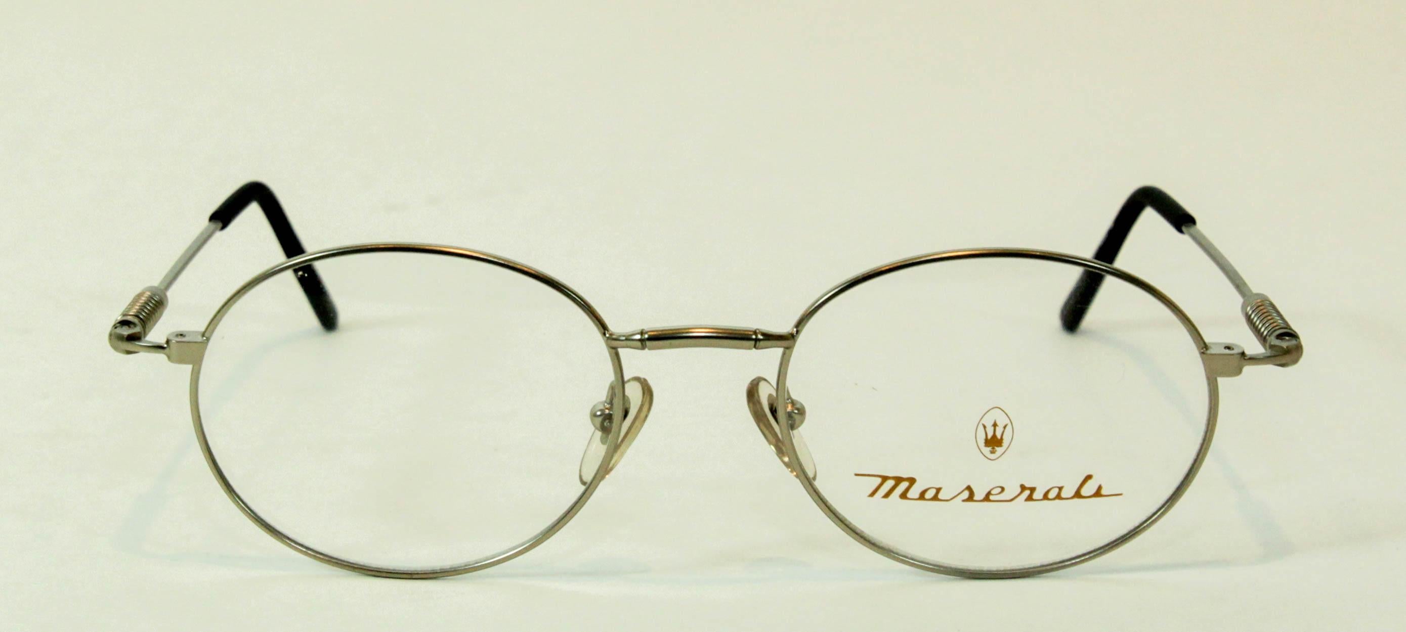 Vintage Maserati Brillen Titan Schwarz Rahmen im Angebot 9