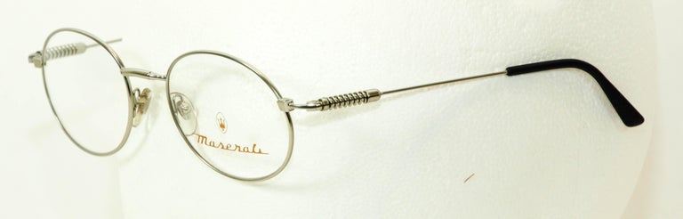 Occhiali da vista Maserati vintage con montatura in titanio nero