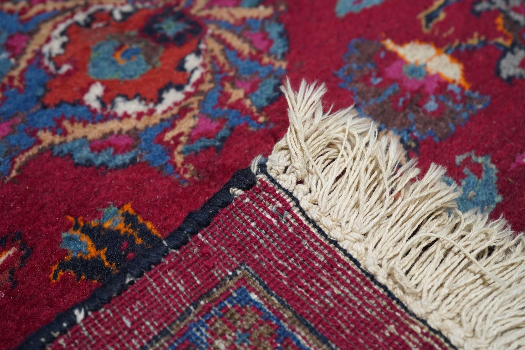 Tapis persan Mashad signé 6'11'' x 10'4'' en vente 4