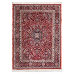 Vintage Mashad Saber Rug in Kork and Silk - Size: 13'1 X 9'11