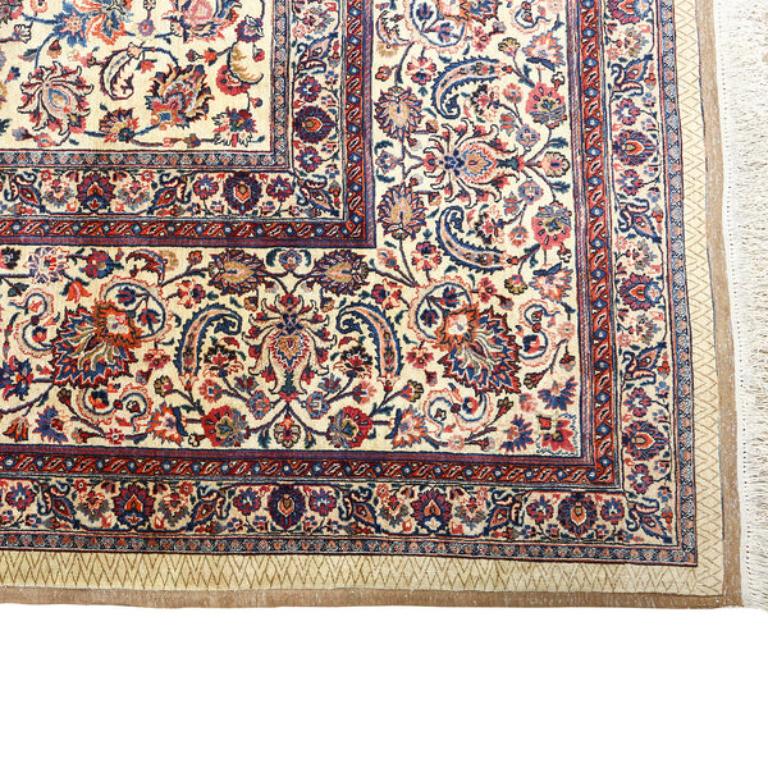 Alfombra Vintage Mashad Saber - Tamaño: 17'9 X 11'8 Anudado a mano en venta