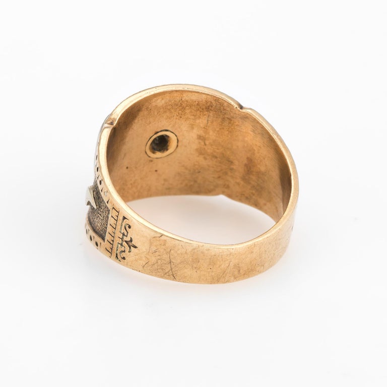 Vintage Masonic 32nd Degree Ring Scottish Rite Diamond Fraternal ...