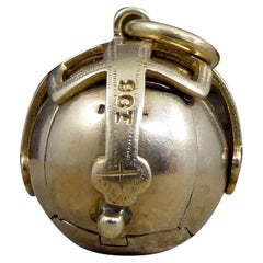 Vintage Masonic Folding Orb Gold Pendant in Silver and Gold