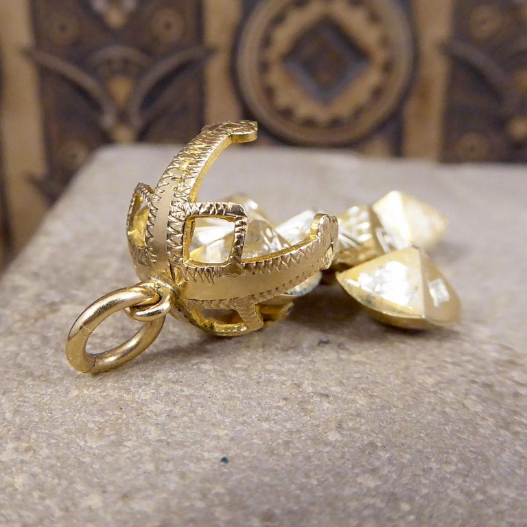 Vintage Masonic Orb Folding Out Pendant in Gold and Silver at 1stDibs