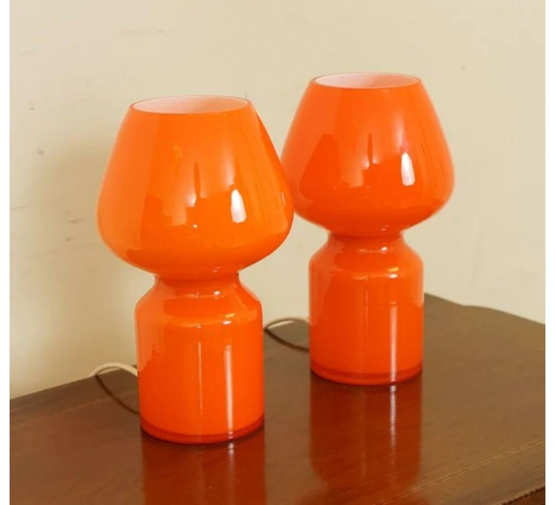French Vintage Massimo Vignelli Style 'Fungo’ Table Lamps 1950s For Sale