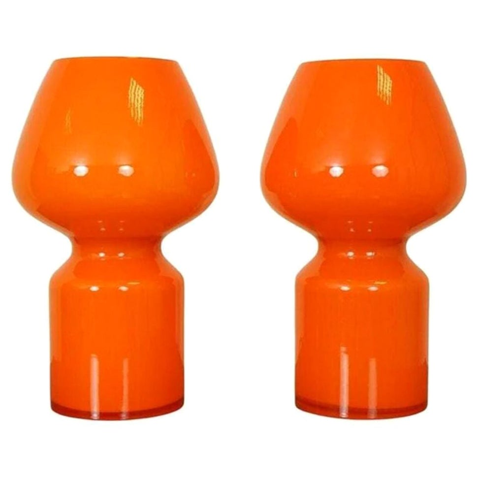 Vintage Massimo Vignelli Style 'Fungo’ Table Lamps 1950s