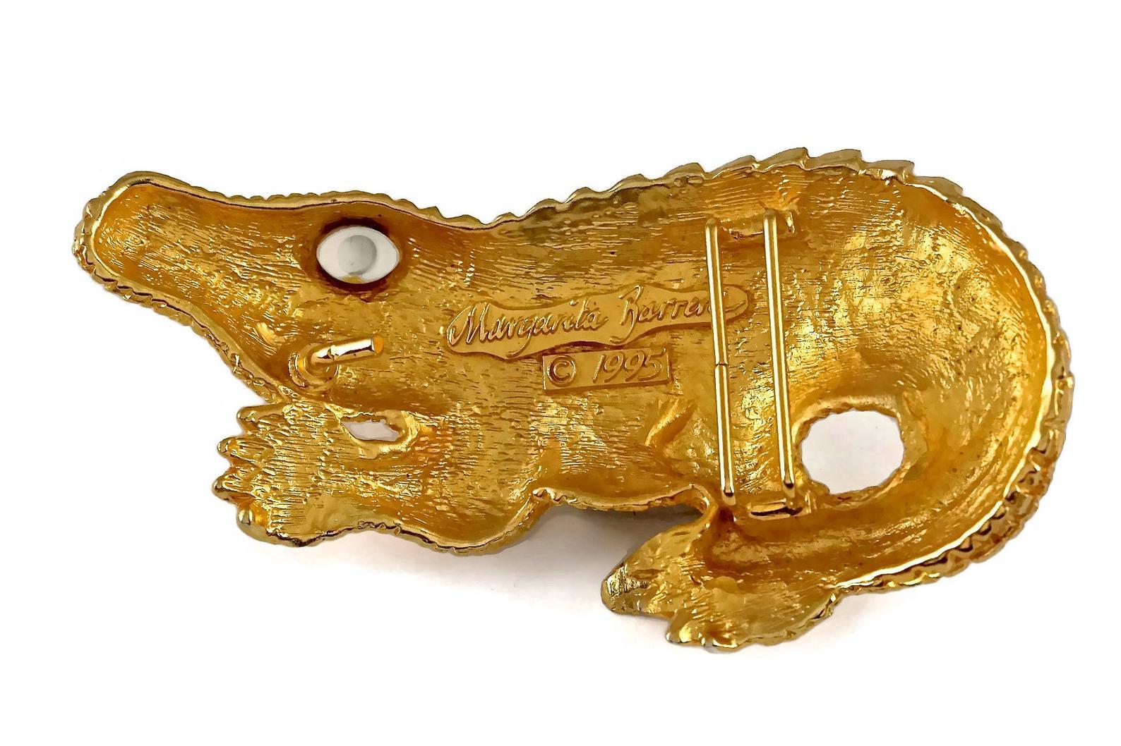 Vintage Massive 1995 MARGARITA BARRERA Sculpture Alligator Belt For Sale 1