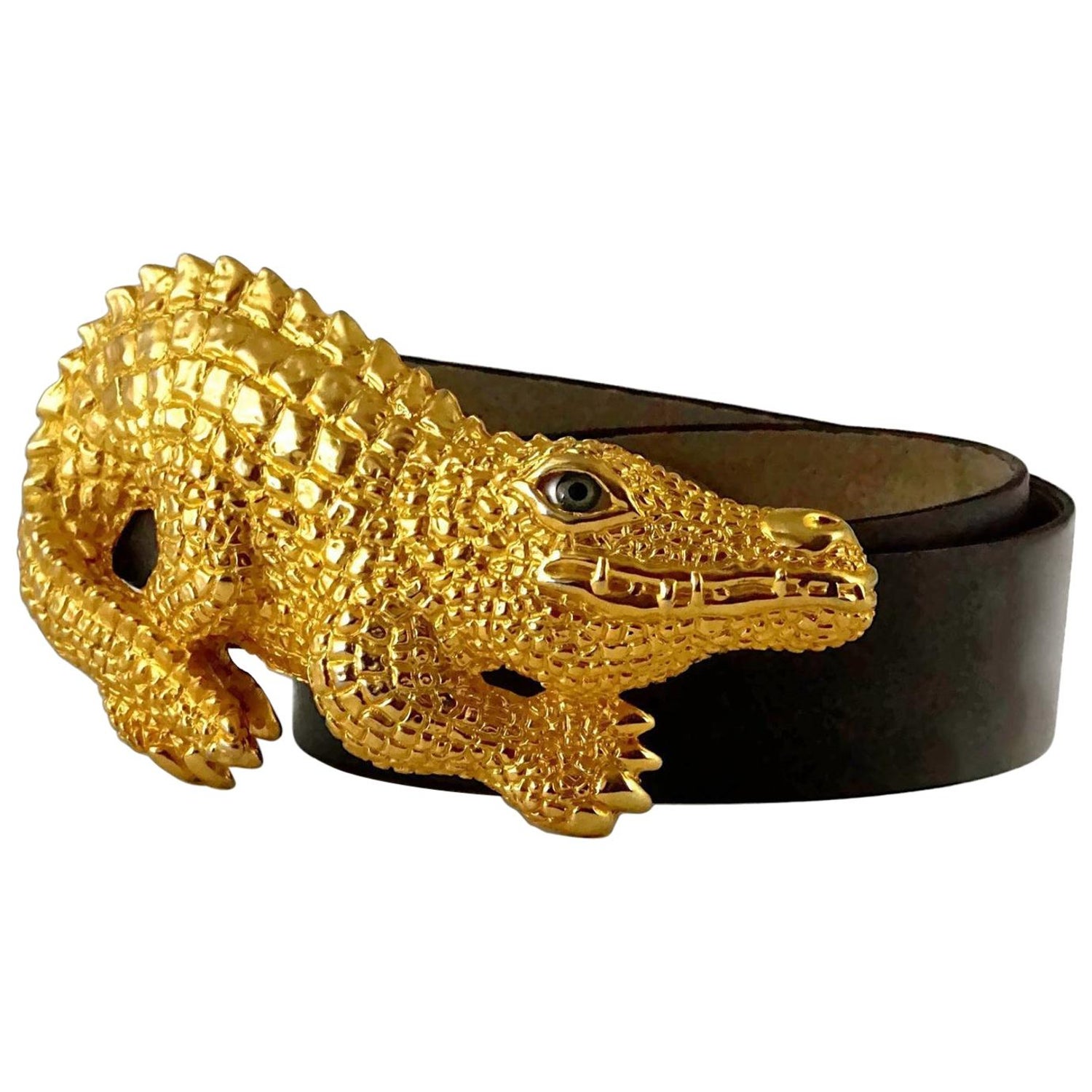 Gucci Goldplate G Metal Belt For Sale at 1stDibs