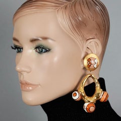 Vintage Massive ALEXIS LAHELLEC Abstract Dangling Earrings