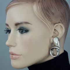 ALEXIS LAHELLEC Paris Boucles d'oreilles vintage modernistes en argent massif