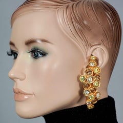 Vintage Massive ALEXIS LAHELLEC Sputnik Rhinestone Earrings