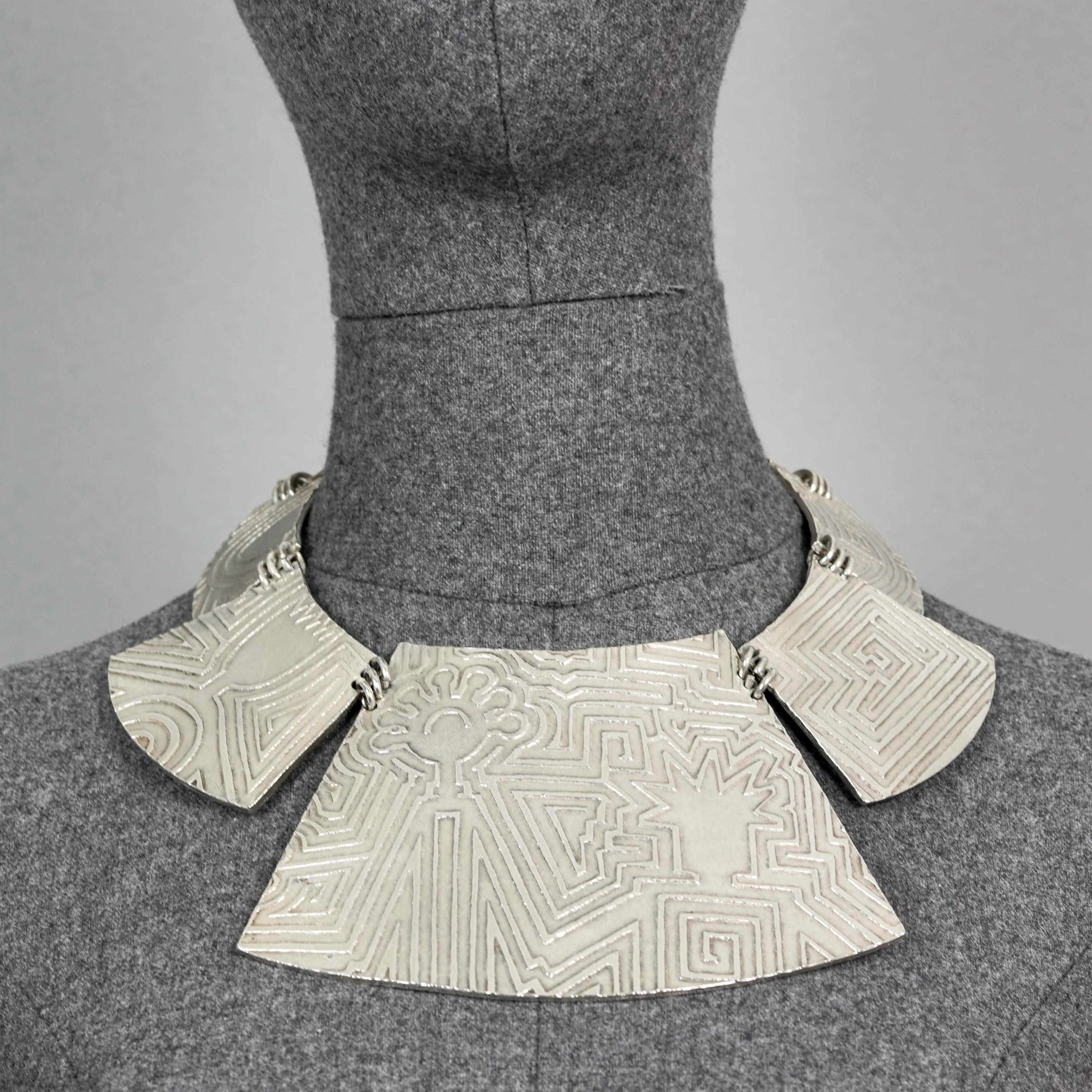Vintage Massive BICHE DE BERE Figural Abstract Maze Plastron Necklace
Limited edition. 
This is the 60th out of 289 pieces.

Measurements:
Height: 3.74 inches (9.5 cm)
Wearable Length: 15.35 inches (39 cm)

Features:
- 100% Authentic BICHE DE