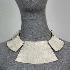 Vintage Massive BICHE DE BERE Figural Abstract Maze Plastron Necklace