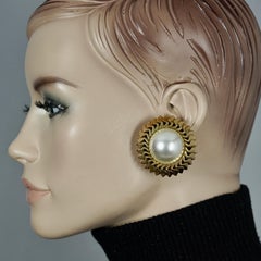 Vintage Massive CHANEL Logo Earrings