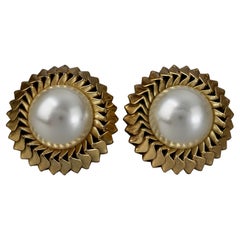 Vintage Massive CHANEL Logo Earrings