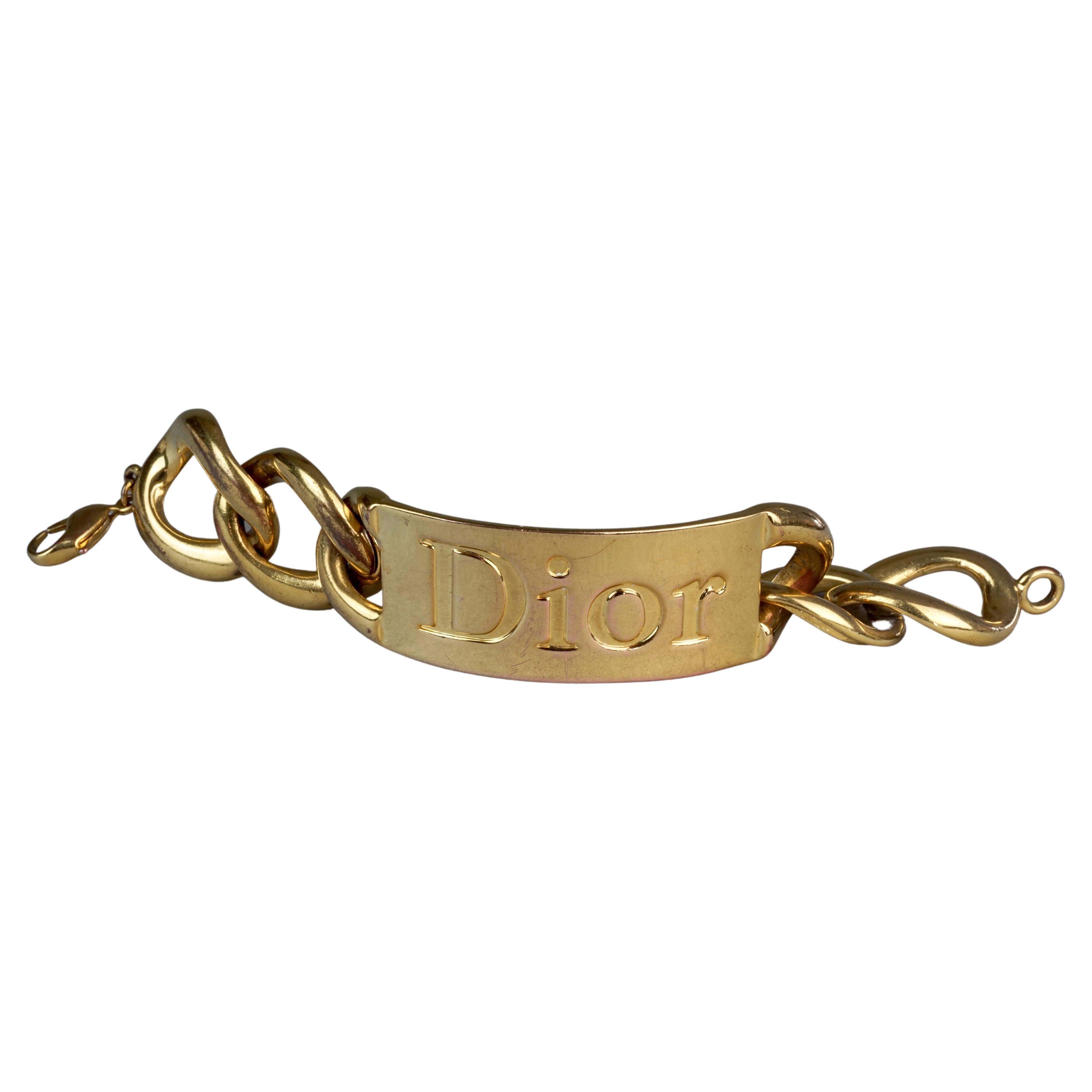 Vintage Massive CHRISTIAN DIOR by John Galliano Name Plate Chain