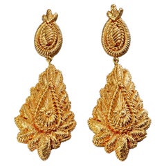 Vintage Massive CHRISTIAN LACROIX Arabesque Dangling Earrings