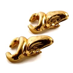 Vintage Massive CHRISTIAN LACROIX Bull Head Earrings