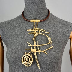 Vintage Massive CHRISTIAN LACROIX by Xavier Loubens Modernist Rhinestone Necklac
